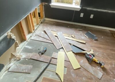 Room interior during renovation process.
